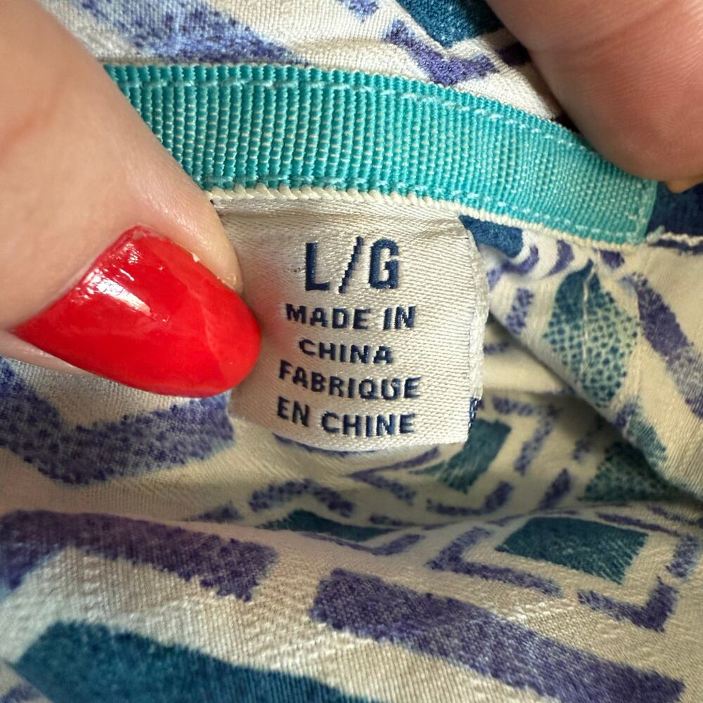Tommy Bahama Men's Blue Silk Blend Shirt - Size Large - Picture 7 of 8